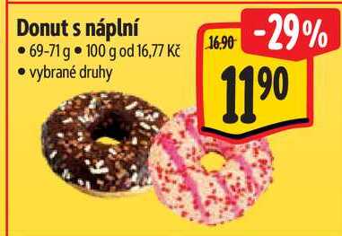 Donut s náplní, 69-71 g 