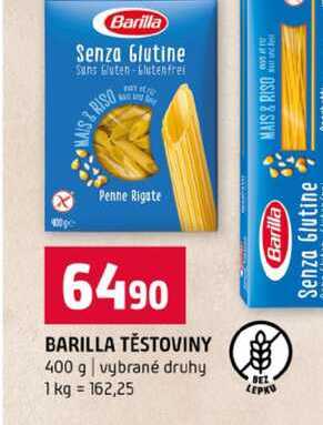 BARILLA TĚSTOVINY 400 g vybrané druhy
