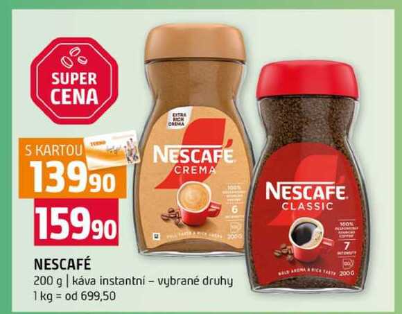 NESCAFÉ 200 g káva instantní vybrané druhy