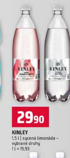 KINLEY 1,5l sycená limonáda vybrané druhy