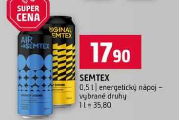 SEMTEX 0.5l energetický nápoj vybrané druhy 
