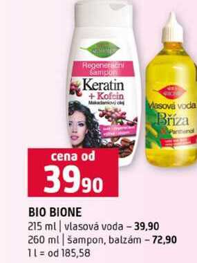 BIO BIONE 215 ml vlasová voda 260 ml šampon, balzám 