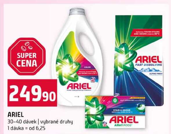 ARIEL 30-40 dávek vybrané druhy 