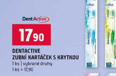 DENTACTIVE ZUBNÍ KARTÁČEK S KRYTKOU 1 ks vybrané druhy