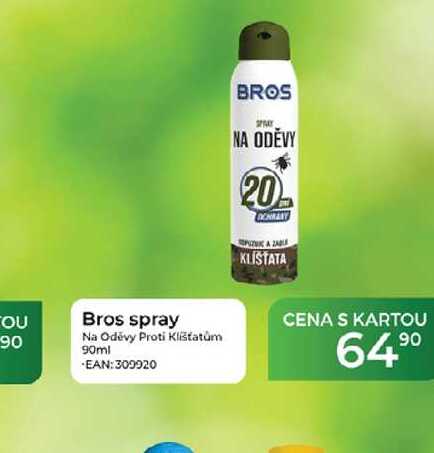 Bros spray Na Oděvy Proti Klištatum 90ml  