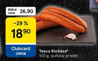 Tesco Klobása, 100 g 