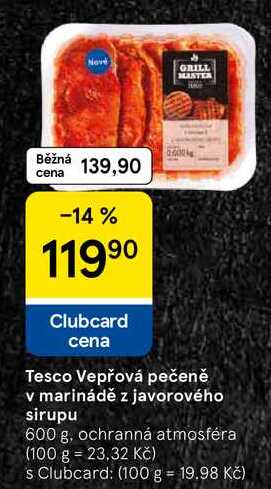 Tesco Vepřová pečeně v marinádě z javorového sirupu, 600 g 