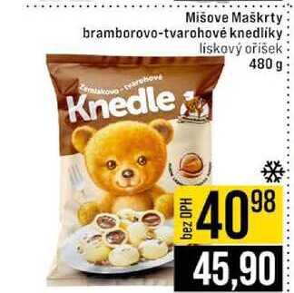 Mišove Maškrty bramborovo-tvarohové knedlíky liskový oříšek 480 g 