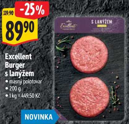 Excellent Burger s lanýžem, 200 g