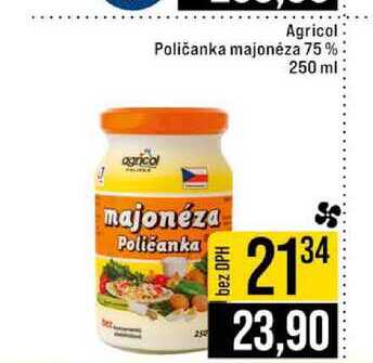 Agricol Poličanka majonéza 75% 250 ml