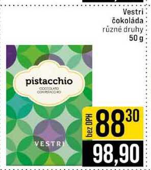 Vestri čokoláda různé druhy 50 g 