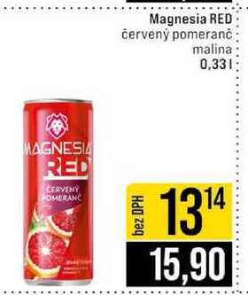 Magnesia RED červený pomeranč malina 0,33l