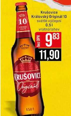 Krušovice Královský Originál 10 světlé výčepní 0,5l