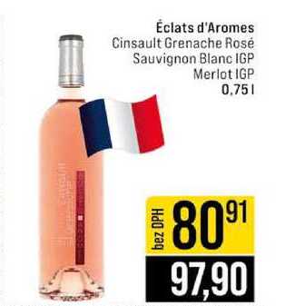 Éclats d'Aromes Cinsault Grenache Rosé Sauvignon Blanc IGP Merlot IGP 0,75l