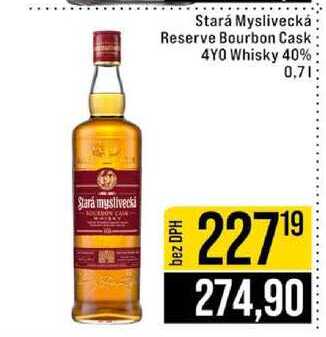 Stará Myslivecká Reserve Bourbon Cask 4Y0 Whisky 40% 0,7l