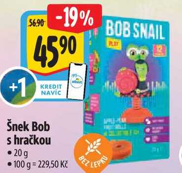 Šnek Bob s hračkou, 20 g
