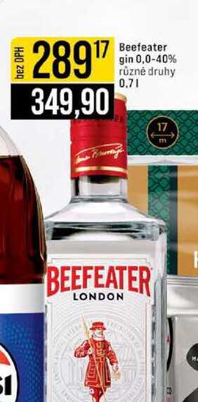 Beefeater gin 0,0-40% různé druhy 0.7l