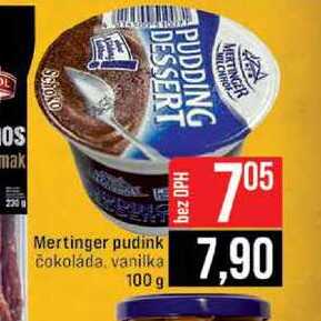 Mertinger pudink čokoláda, vanilka 100 g 