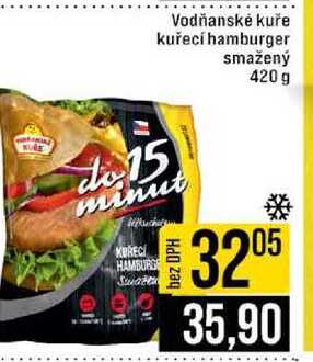 Vodňanské kuře kuřecí hamburger smažený 420 g 