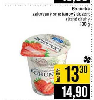 Bohunka zakysaný smetanový dezert různé druhy 130 g 