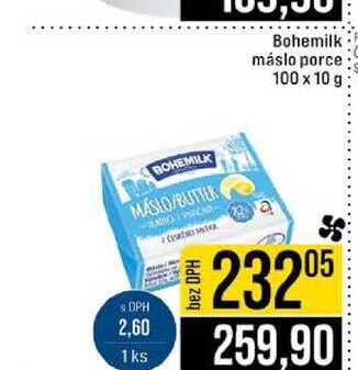 Bohemilk máslo porce 100 x 10 g v akci
