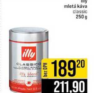 Illy mletá káva classic 250 g 