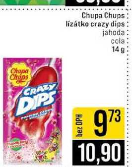 Chupa Chups lízátko crazy dips jahoda cola 14 g 