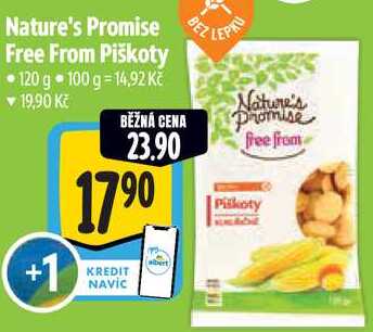 Nature's Promise Free From Piškoty, 120 g