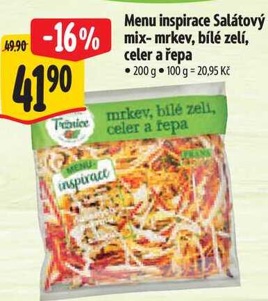 Menu inspirace Salátový mix-mrkev, bílé zelí, celer a řepa, 200 g