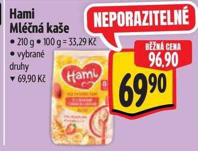 Hami Mléčná kaše, 210 g
