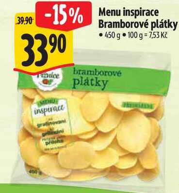 Menu inspirace Bramborové plátky, 450 g