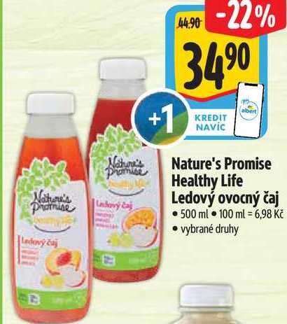 Nature's Promise Healthy Life Ledový ovocný čaj, 500 ml 