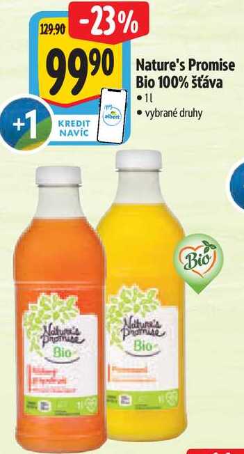 Nature's Promise Bio 100% šťáva, 1 l