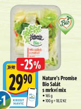 Nature's Promise Bio Salát s mrkví mix, 165 g  