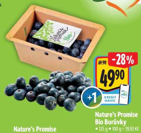 Nature's Promise Bio Borůvky, 125 g 