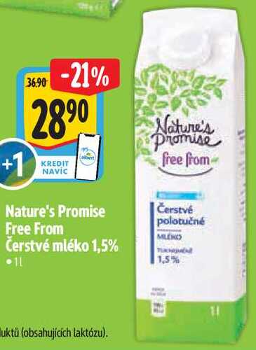 Nature's Promise Free From Čerstvé mléko 1,5%, 11  