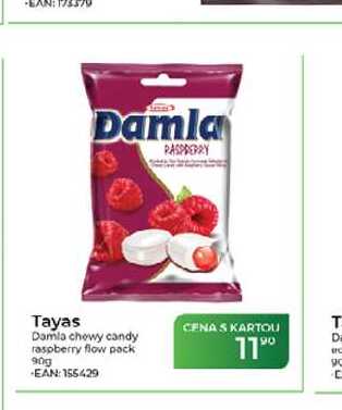 Tayas Damla chewy candy raspberry flow pack 90g 