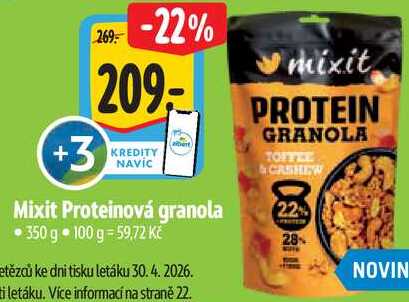 Mixit Proteinová granola, 350 g
