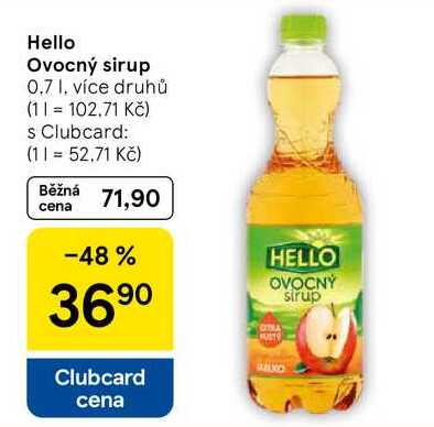 Hello Ovocný sirup, 0.7 l