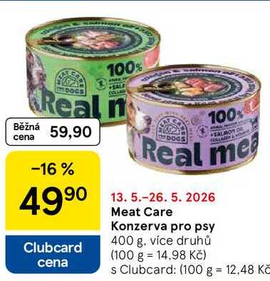 Meat Care Konzerva pro psy, 400 g, více druhů  