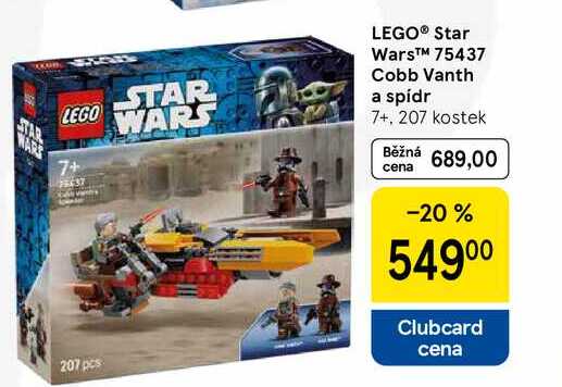 LEGO® Star Wars™ 75437 Cobb Vanth a spídr 7+, 207 kostek 