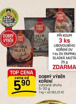 DOBRÝ VÝBĚR KOŘENÍ 5-30g