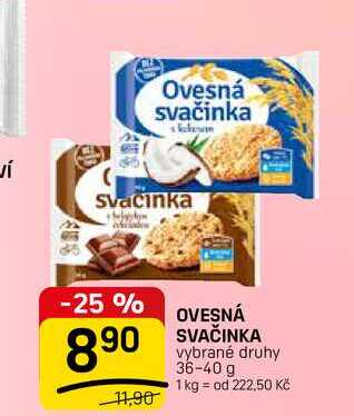 OVESNÁ SVAČINKA vybrané druhy 36-40 g
