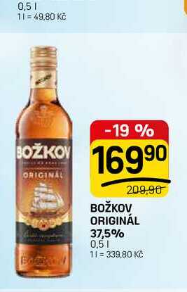 BOŽKOV ORIGINÁL 37,5% 0,5l 