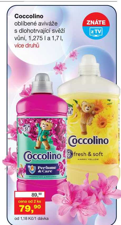 Coccolino 1,275 l, 1,7 l