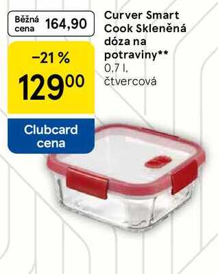 Curver Smart Cook Skleněná dóza na potraviny, 0,7 l, čtvercová 