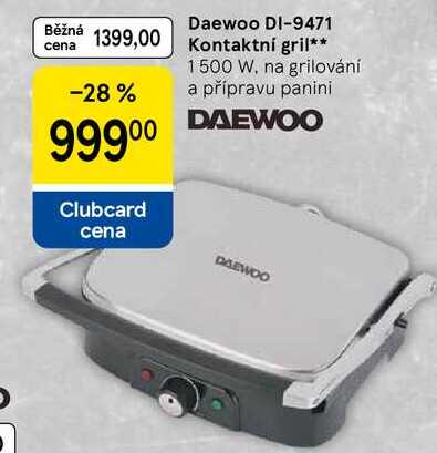 Daewoo DI-9471 1399,00 Kontaktní gril, 1500 W, na grilování a přípravu panini 