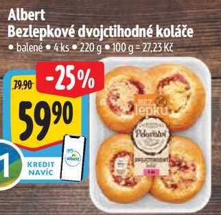Albert Bezlepkové dvojctihodné koláče, 4 ks
