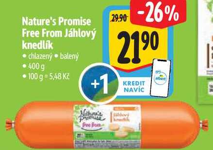 Nature's Promise Free From Jáhlový knedlík, 400 g  