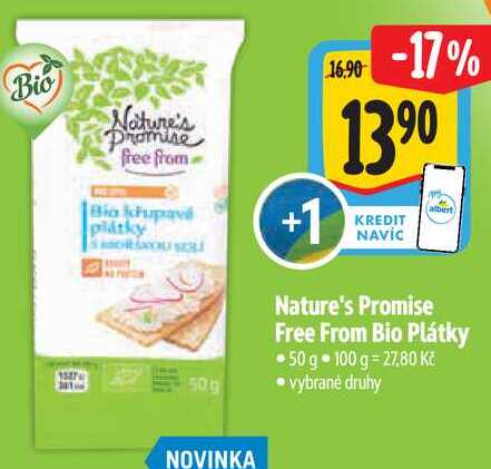Nature's Promise Free From Bio Plátky, 50 g